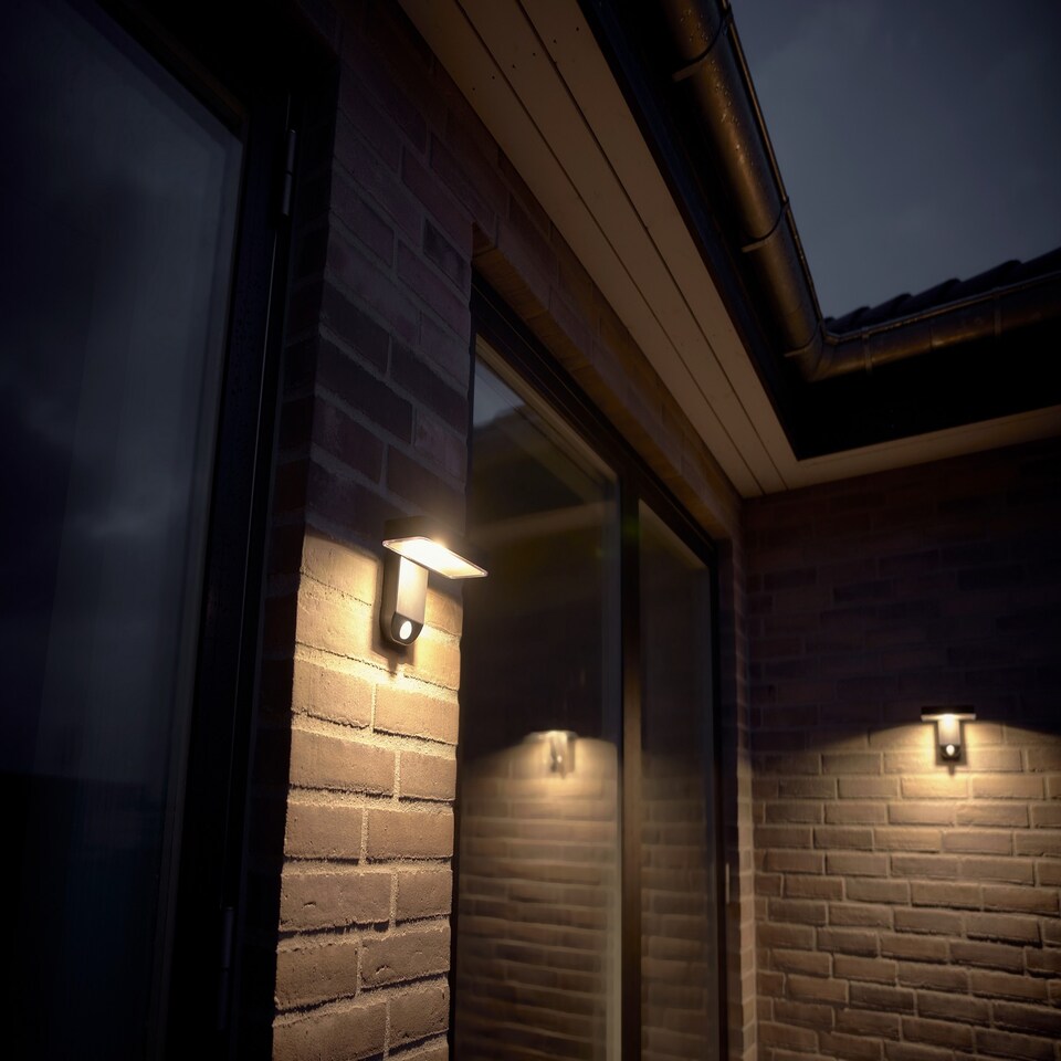 image 1 of Rica Square Solar | Wall light | Black | Black | Black