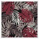 image 1 of Tropical leaves in red, white & grey (Picutre Frame) White | M