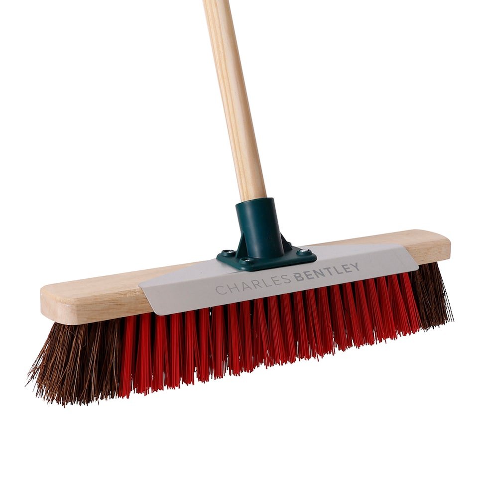 image 1 of Charles Bentley 16" Outdoor Utility Broom with Scraper