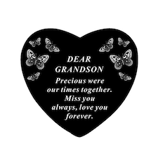 David Fischhoff Black Memorial Heart 16x15cm - Grandson