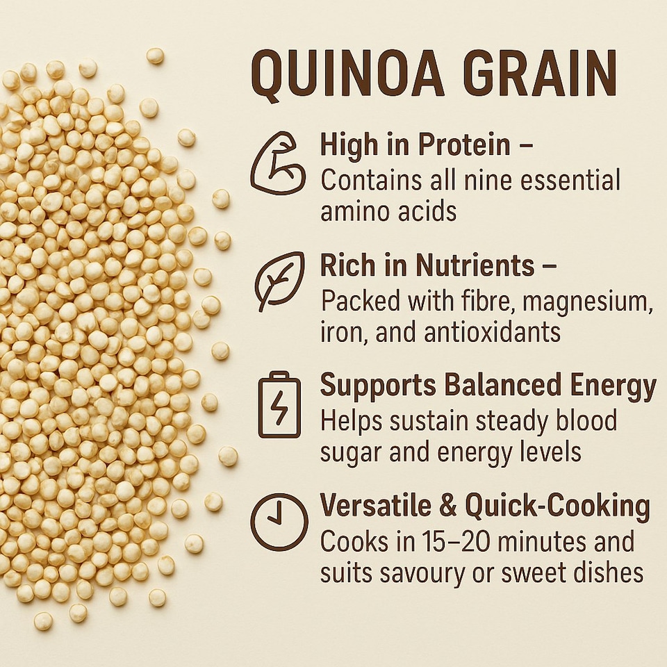 image 1 of Organic Quinoa Grain 500g (Sussex Wholefoods)