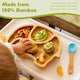 image 4 of Tiny Dining Children's Bamboo Suction Elephant Dinner Set - Green