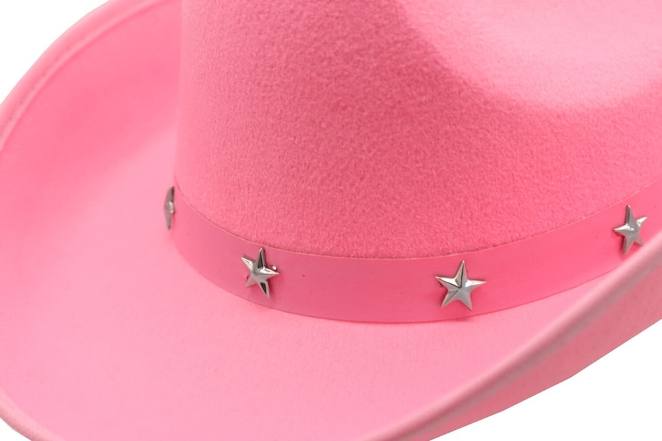 image 1 of Pink Star Studded Cowboy Cowgirl Hat and Pink Bandana Set | Pink | 24