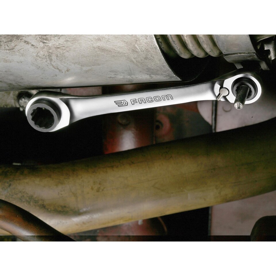 image 1 of Facom Quatro Ratcheting Spanner Set, 2 Piece | Multi | Multi Colour | One Size | 1