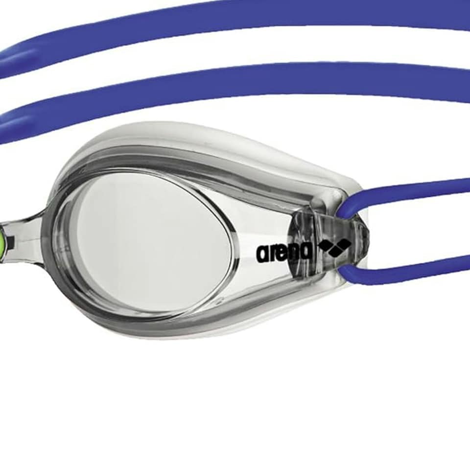 image 1 of Arena Unisex Adult Tracks Clear Swimming Goggles - White/Clear/Blue - One Size