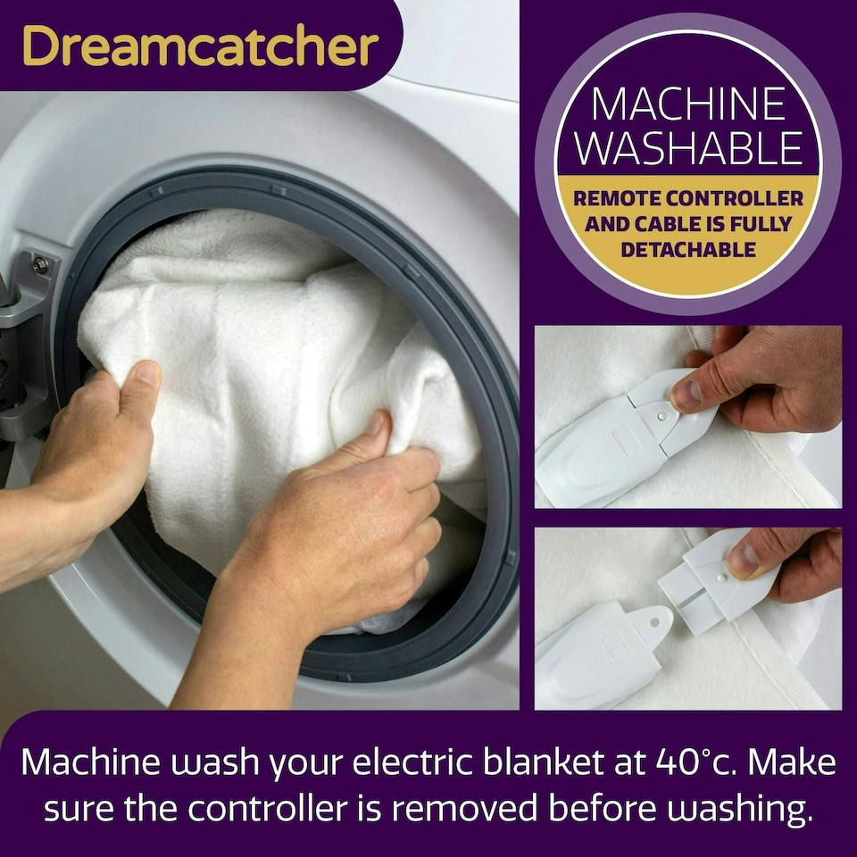 image 1 of Dreamcatcher King Size Electric Under Bed Blanket Fitted Skirt Dual Control