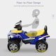image 6 of HOMCOM Baby Quad Bike Kids Ride On Car Goodyear Licensed Walker Foot To Floor Slider NO POWER with Lights Horn Storage Blue for 18-36 Months