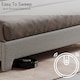 image 5 of Vida Designs Victoria 5ft King Size Bed Fabric Upholstered, Light Grey Linen, 150 x 200cm