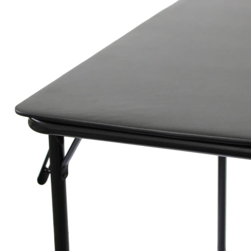 image 1 of Square Folding Standard Bridge Card Game Black Table