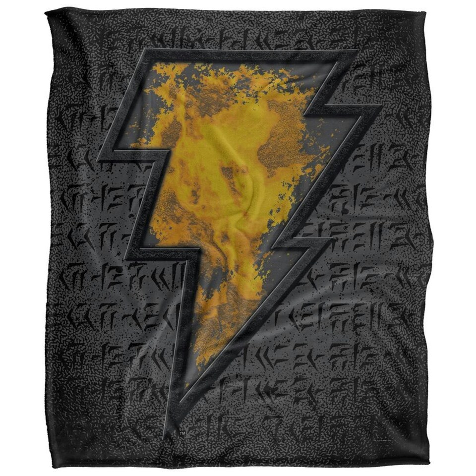 image 1 of Black Adam Paint Logo Blanket - Multicoloured - One Size