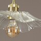 image 1 of ValueLights Cassia Clear Glass Flower Gold Pendant Ceiling Light