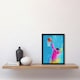 image 2 of Abstract Slam Dunk Shot Basketball Player Black Framed Wall Art Print A4