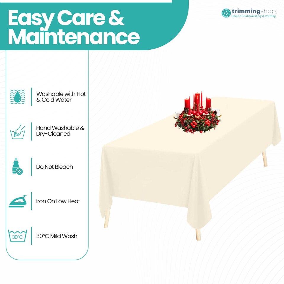 image 1 of 10pcs Rectangle Tablecloth Premium Polyester Tablecover - 90 x 132 Inch