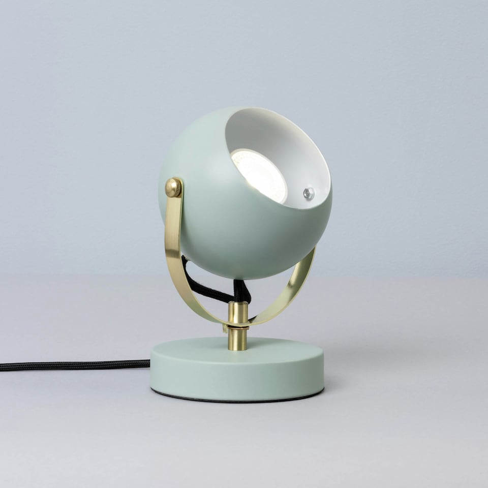 image 1 of BHS Rowan Eyeball Table Lamp, Sage