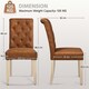 image 3 of Yaheetech Set of 2 Classic Armless Dining Room Chairs Brown | Retro Brown