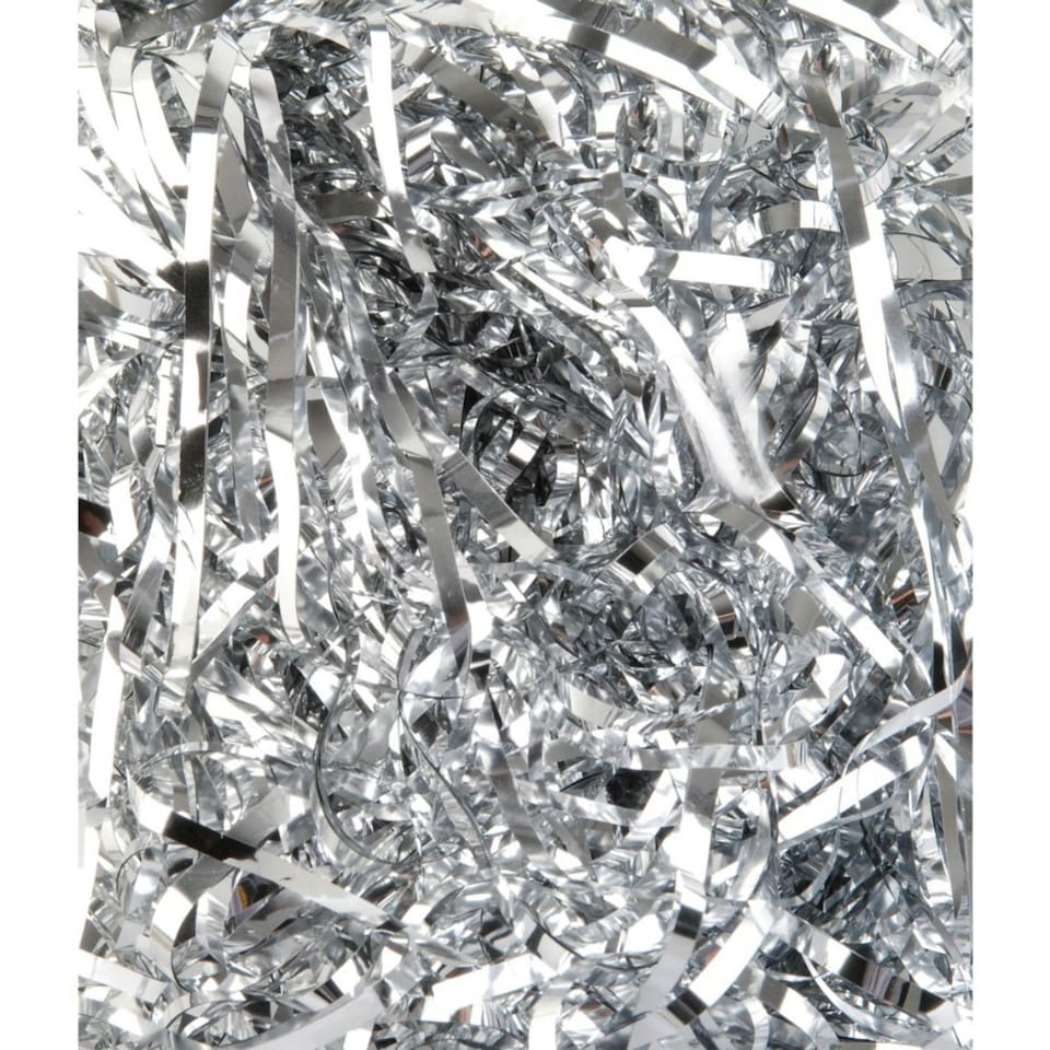County Stationery Shredded Paper Metallic Tissue Paper - Silver - 28g