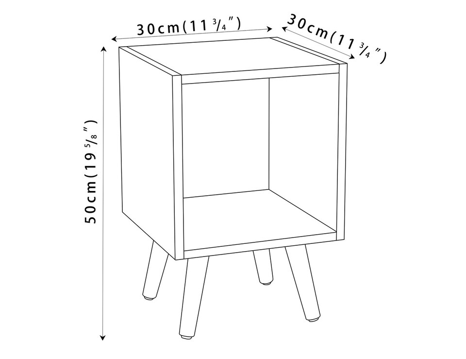 image 1 of Beech 1-Drawer Cube Shelving Unit with Scandinavian Legs | Yellow | Yellow & Black | 1