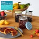 image 3 of Argon Tableware Hexagonal Glass Jam Jars with Silver Lids - 250ml - Pack of 24