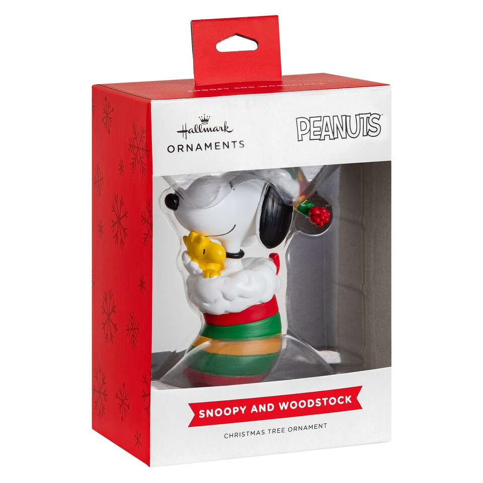 Check In Kiosk Hallmark Collectable PEANUTS SNOOPY and WOODSTOCK in Stocking Hanging ...