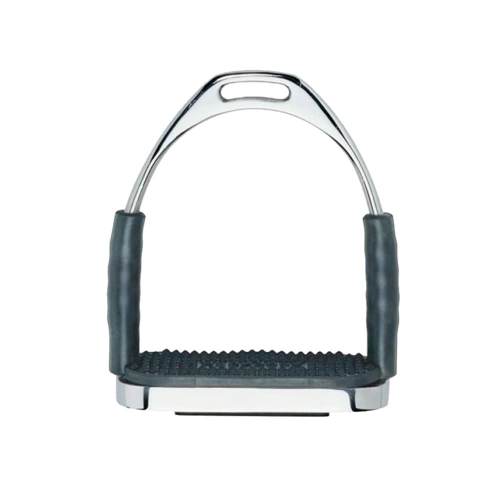 image 1 of Lorina Flexi Stirrup Irons (Pair) - Grey - 4.75in