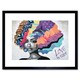 image 1 of Barbados Graffiti Woman Psychedelic Hair 9x7" Black Framed Wall Art Print