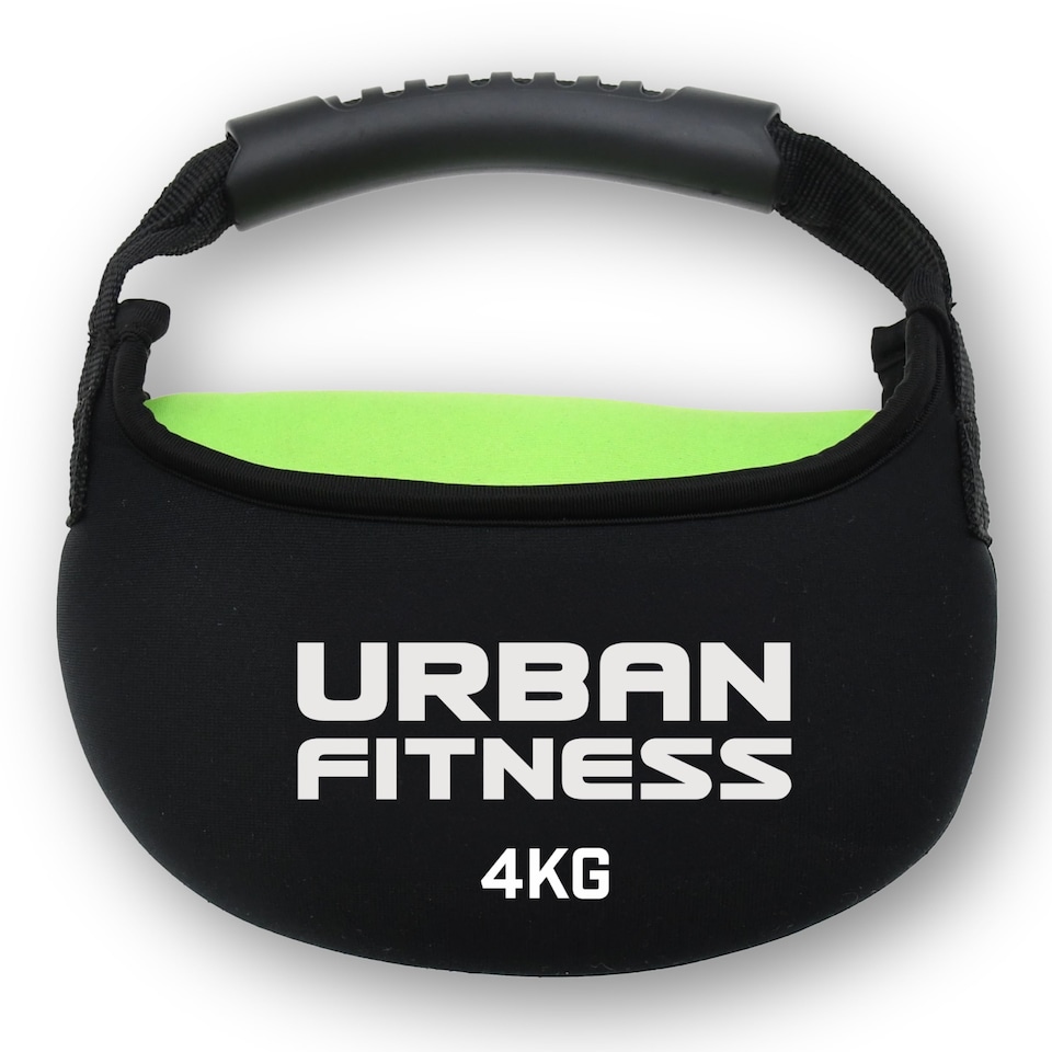 image 1 of Urban Fitness Fabric Kettlebell, Soft Rubber Grip, Floor Safe Design, Neoprene Sand-Filled Weights, Strength, Endurance, Home Fitness Training, 4kg