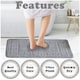 image 6 of VELVETIO Greek Bath Mat & Pedestal Mat Water Absorbent Non Slip Toilet Rugs Blue | Dark Teal