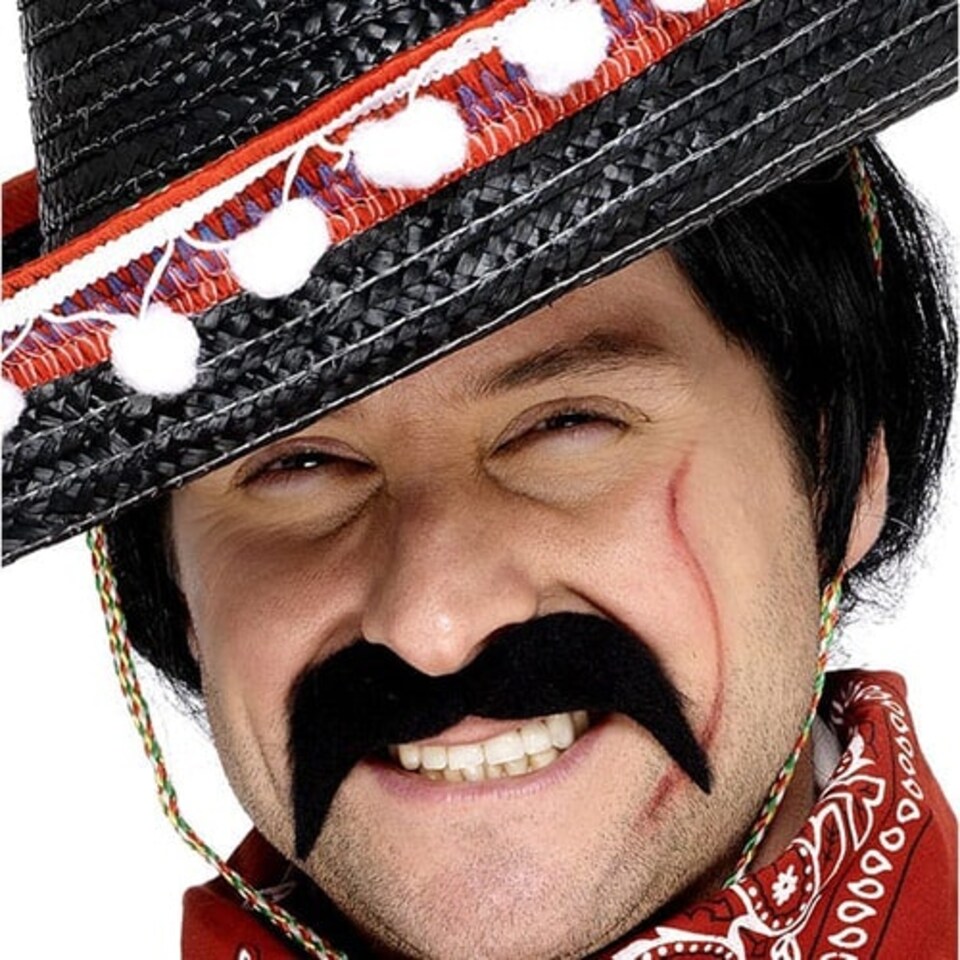 Black Mexican Bandit Fancy Dress Moustache