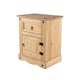 image 2 of Corona, 1 Door, 1 Drawer Bedside Cabinet Brown