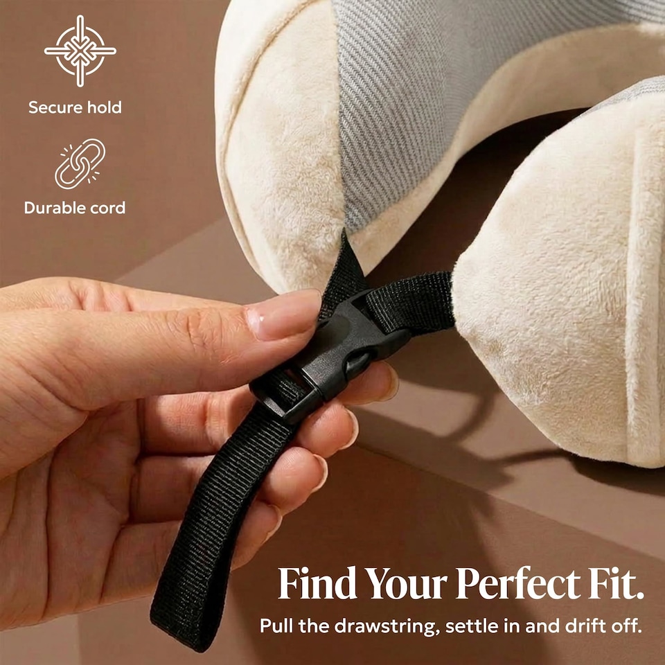 image 1 of Lugg Memory Foam Travel Pillow with Storage Bag 360 Degree Neck Support