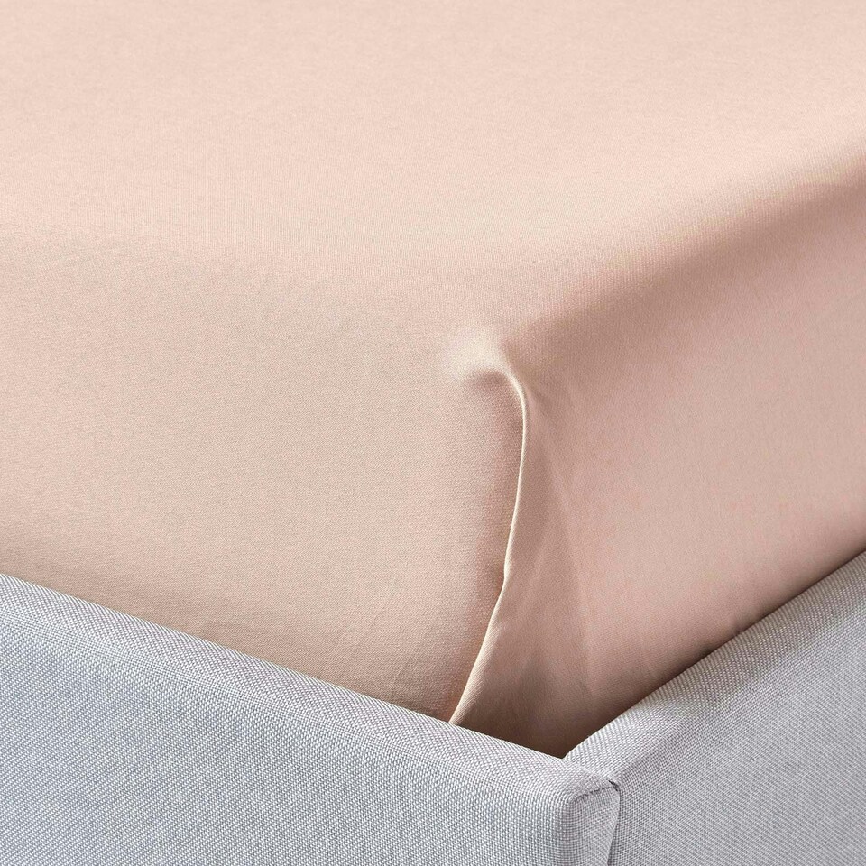 image 1 of Homescapes Moonlight Beige Egyptian Cotton Flat Sheet 1000 Thread Count, Single Cream | Single