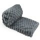 image 4 of Leah Collection Deluxe Throw in Charcoal (55" x 71") Grey | Grey