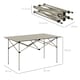 image 5 of Outsunny Portable Camping Table, 3ft Lightweight Folding Aluminium Picnic Table with Roll Up Top, Carry Bag for Outdoor Camping, Picnic, Hiking, Cooking, BBQ, Fishing, Khaki