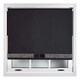 image 2 of FURNISHED Blackout Roller Blinds with Glitter Trim and Bow Insulated Designed Window Shade | Black | Black | (W) 240cm x (L) 165cm