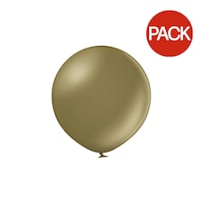 Belbal Latex Metallic Balloons (Pack of 100) - Almond - One Size
