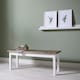 image 2 of Hallway Bench Kitchen Dining Entryway in White and Dark Pine Canterbury 117cm | White | M