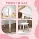 image 6 of AIYAPLAY Kids Dressing Table with Mirror, Stool, Drawer, Cloud Design, White | White