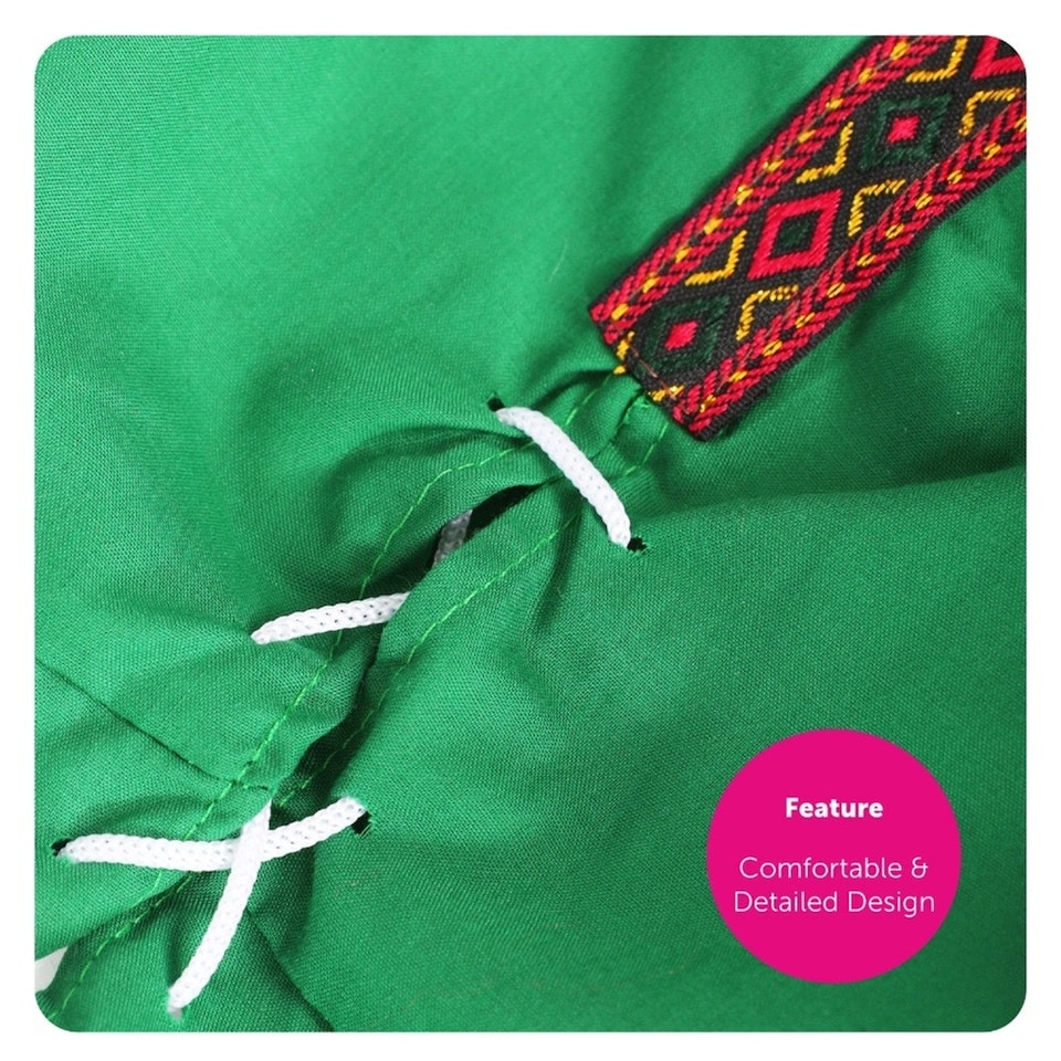 image 1 of Irish Shamrock Dress & White Stockings | Green | 2XL