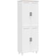 image 1 of HOMCOM Freestanding Kitchen Cupboard, 4-Door Storage Cabinet with Adjustable Shelves, Modern Kitchen Pantry for Dining Room, 170cm, White