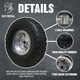 image 7 of Set Of 4 Pneumatic Sack Truck Tyres 10'' Replacement Barrow Wheels