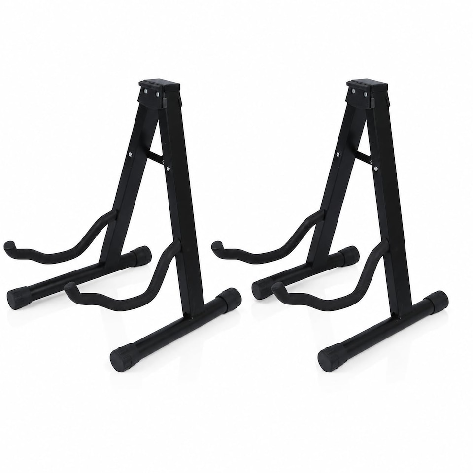 image 1 of Keplin Foldable A Frame Guitar Stand for Acoustic Electric and Bass, 1 or 2 Pack