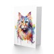 image 2 of Siberian Lover Gift Pet Portrait Pastel Cat Art Card