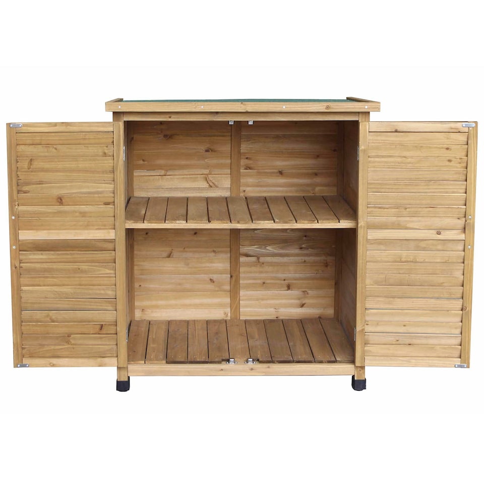 image 1 of Wooden Garden Shed Outdoor Store Cupboard Tool Storage Lawn Mower Wood Cabinet