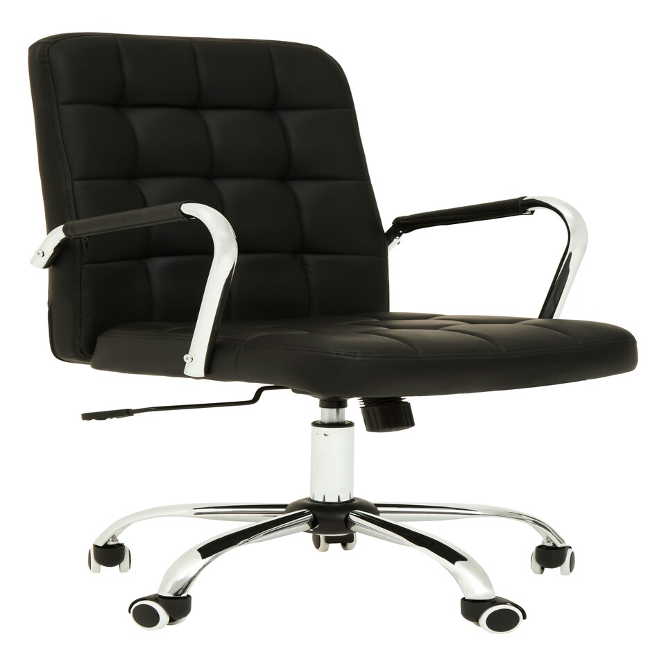 image 1 of Interiors by Premier Brent Black Tufted Home Office Chair