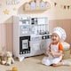 image 2 of AIYAPLAY Kids Play Kitchen, Large Pretend Play Toy Kitchen with Stove Sounds, Microwave, Ice Maker, Coffee Maker, Sink, Stainless Steel Utensils, Cooking Role Play Set for Boys and Girls 3-6 Years