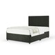 image 1 of Majestic 1000 Pocket Sprung Charcoal Linen Divan Set And Valencia Headboard Small Single
