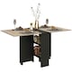 image 1 of HOMCOM Mobile Drop Leaf Dining Table Folding Desk w/ 2 wheels