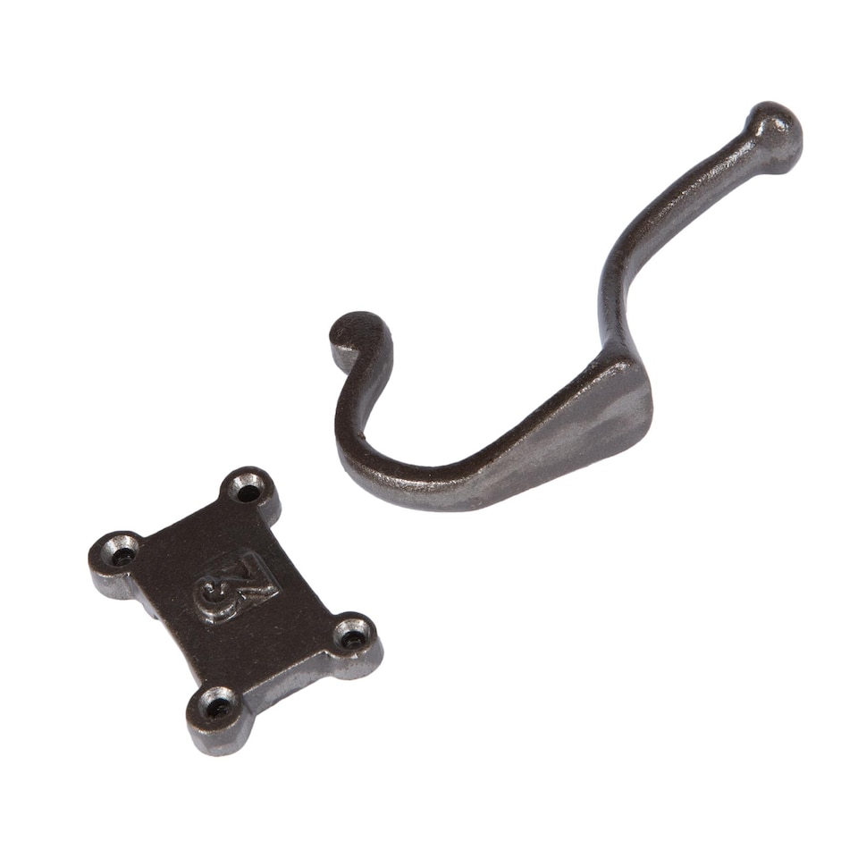image 1 of Hammer & Tongs Number 3 Double Wall Hook - W50mm x H115mm - Raw