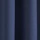 image 3 of Vogue Navy Curtains 90 x 54 inch (229 x 137 cm) Room Darkening Eyelet Thermal Noise Reducing Curtains for Bedroom and Living Room