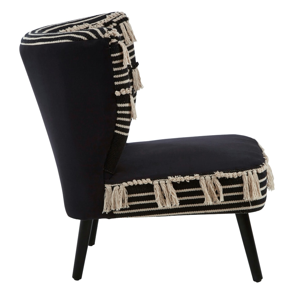 image 1 of Interiors by Premier Cefena Black Moroccan Chair Black